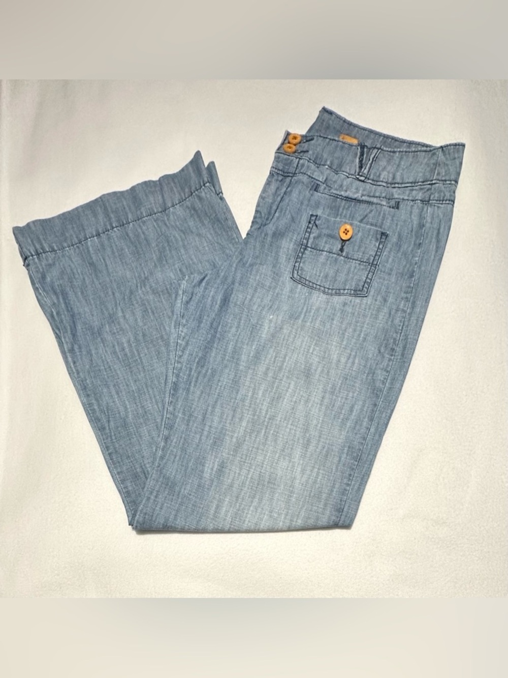 Anthropologie Pilcro Wide-Leg Sailor Jeans with Button Accents
